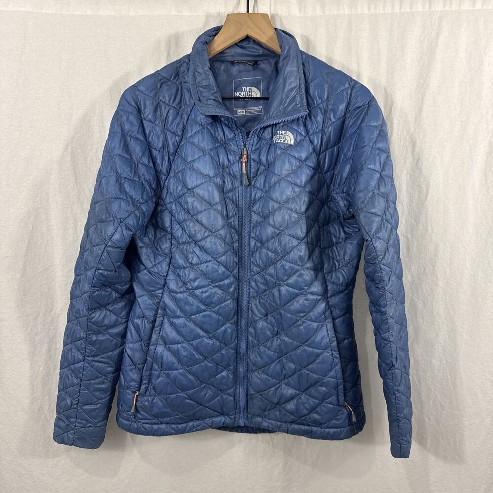 The North Face Thermoball Quilted Lightweight Blue Packable Jacket Womens Sz M